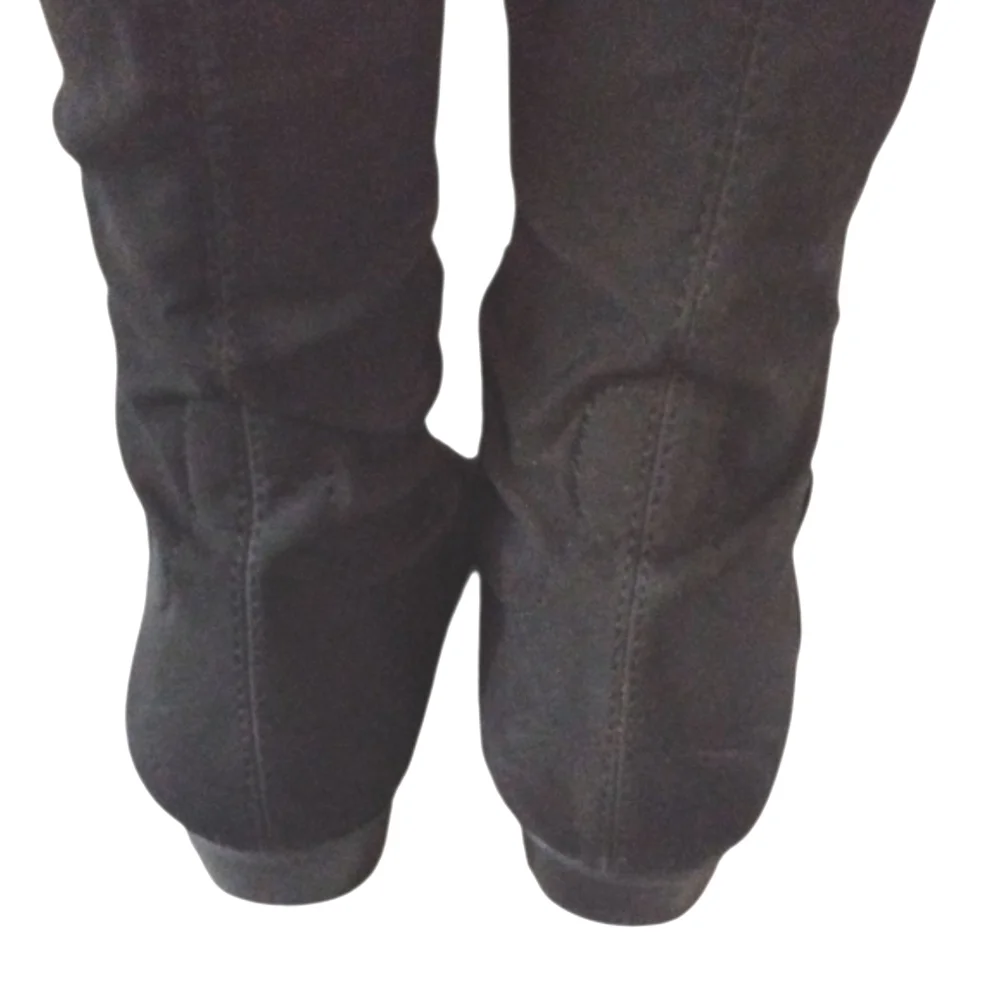 Vince Camuto Karita Knee High Black Leather Over The Knee Boots Size 6.5